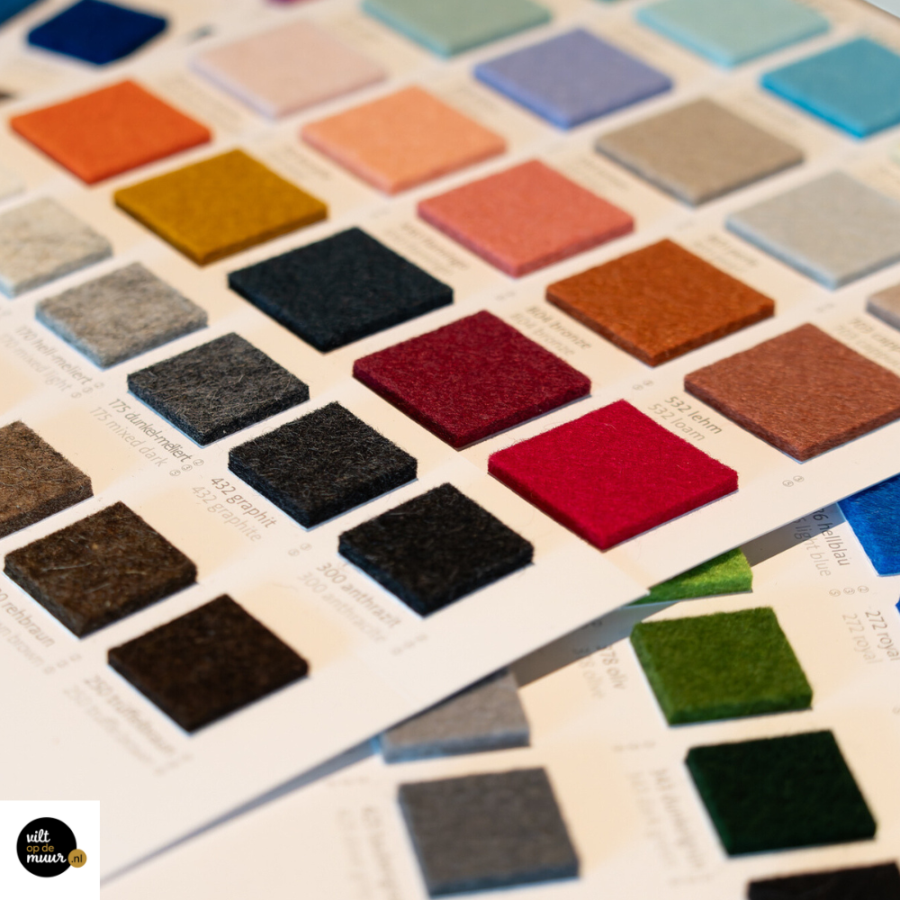 Kleurkaart opvragen met alle kleuren Kleurkaart opvragen van alle kleuren van wolvilt van viltopdemuur.nl